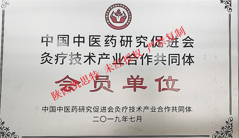 【陜西凱思特】中醫(yī)藥研究促進會合作會員單位榮譽